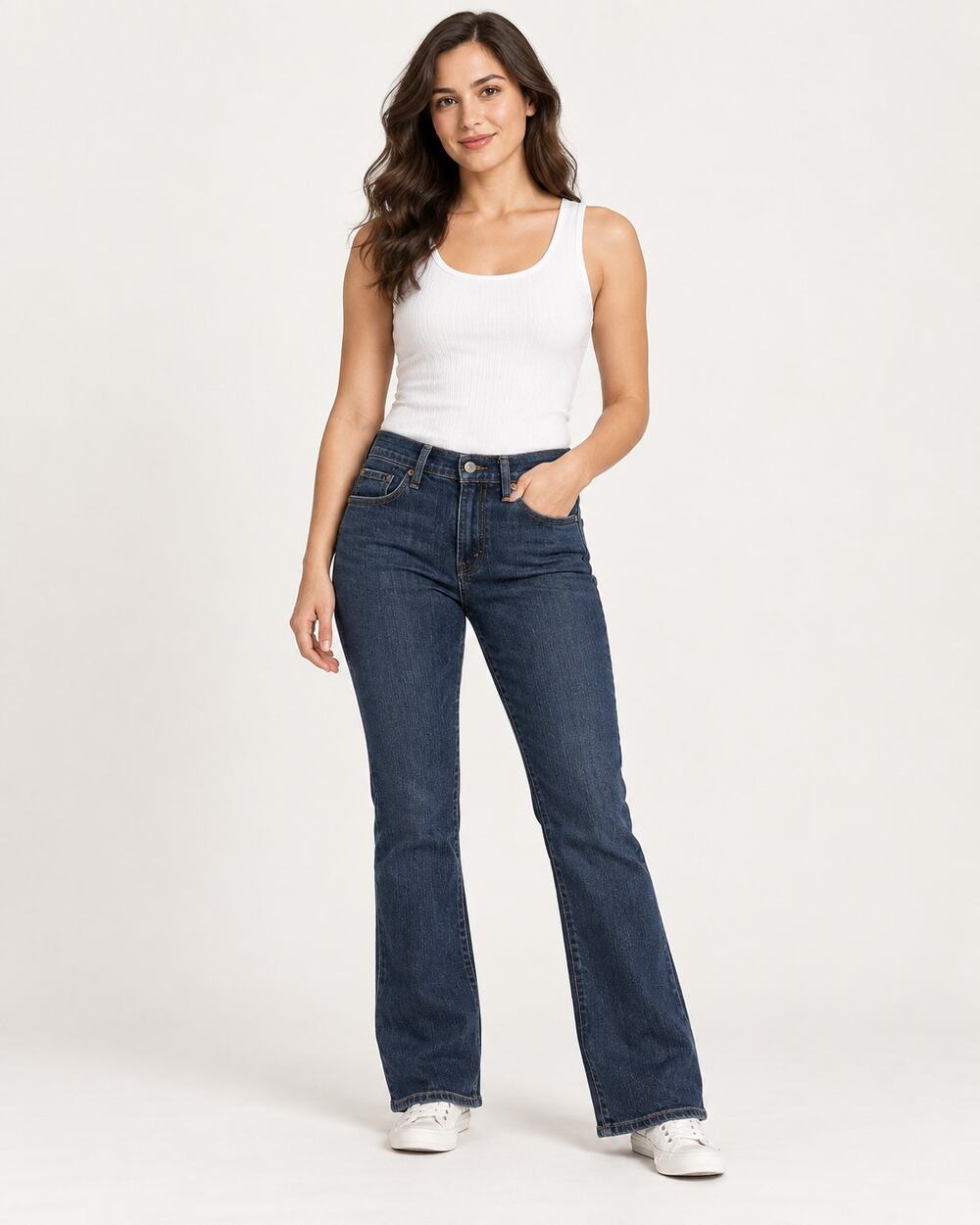Levi’s Curvy Bootcut Jeans Women 6P Petite Dark Wash Stretch